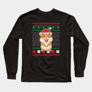 Ugly Christmas Sweaters Hamster Laughing Long Sleeve T-Shirt